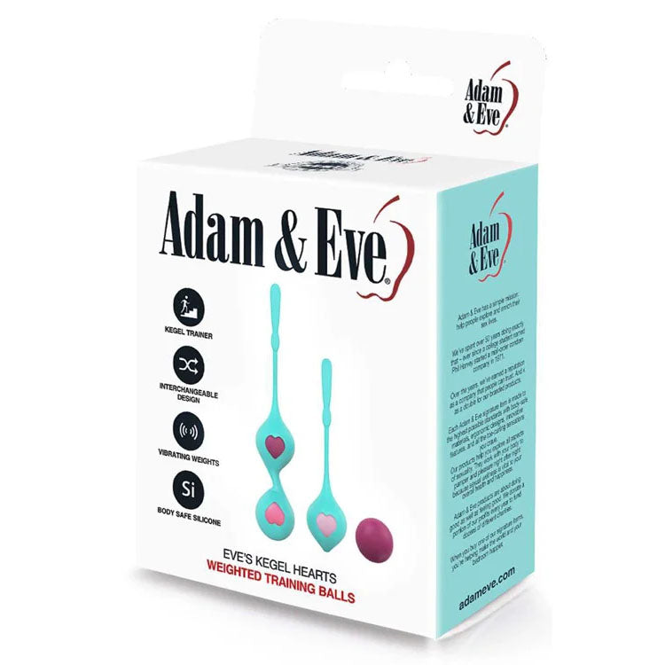 Adam & Eve Eve's Kegel Hearts teal weighted kegel set – image 5