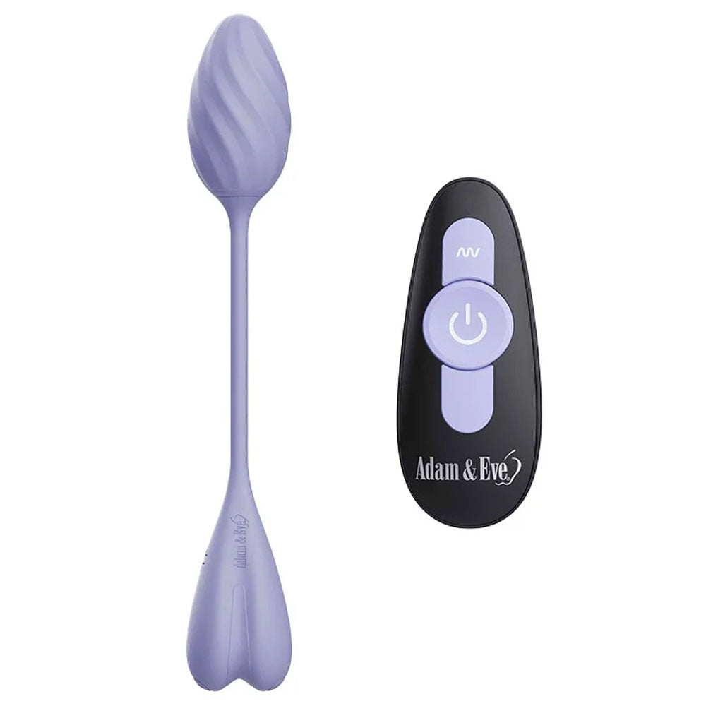 Adam & Eve SPIRAL LOVE Wearable Vibrating Egg - Purple USB Rechargeable Egg with Wireless Remote for Enhanced Pleasure