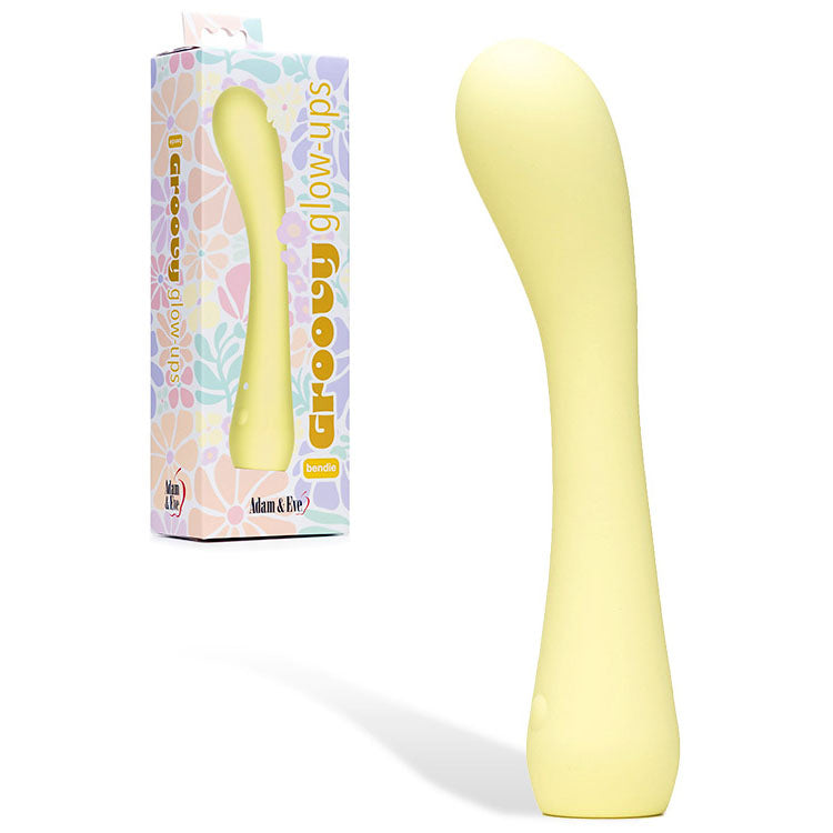Adam & Eve Vibrator – Rechargeable, Body-Safe Silicone – Yellow – 18.4 cm
