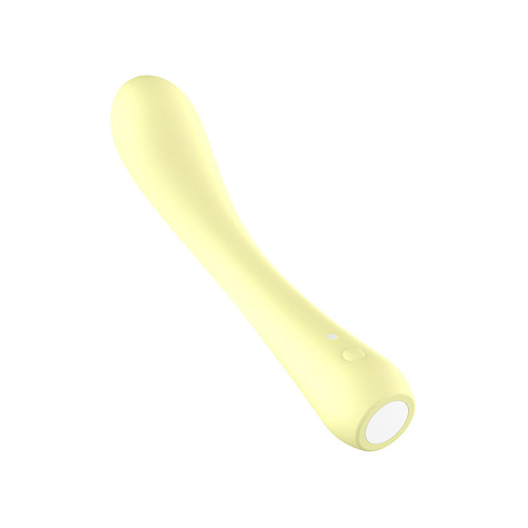 Adam & Eve Vibrator – Rechargeable, Body-Safe Silicone – Yellow – 18.4 cm