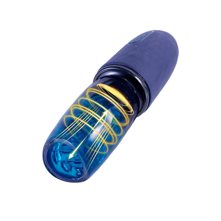 Adam & Eve Magna Missile - Blue USB Rechargeable Auto Stroker with Thrusting & Spinning Features