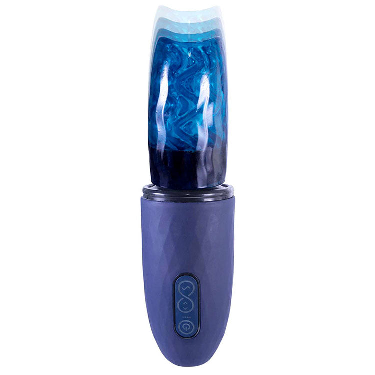 Adam & Eve Magna Missile - Blue USB Rechargeable Auto Stroker with Thrusting & Spinning Features