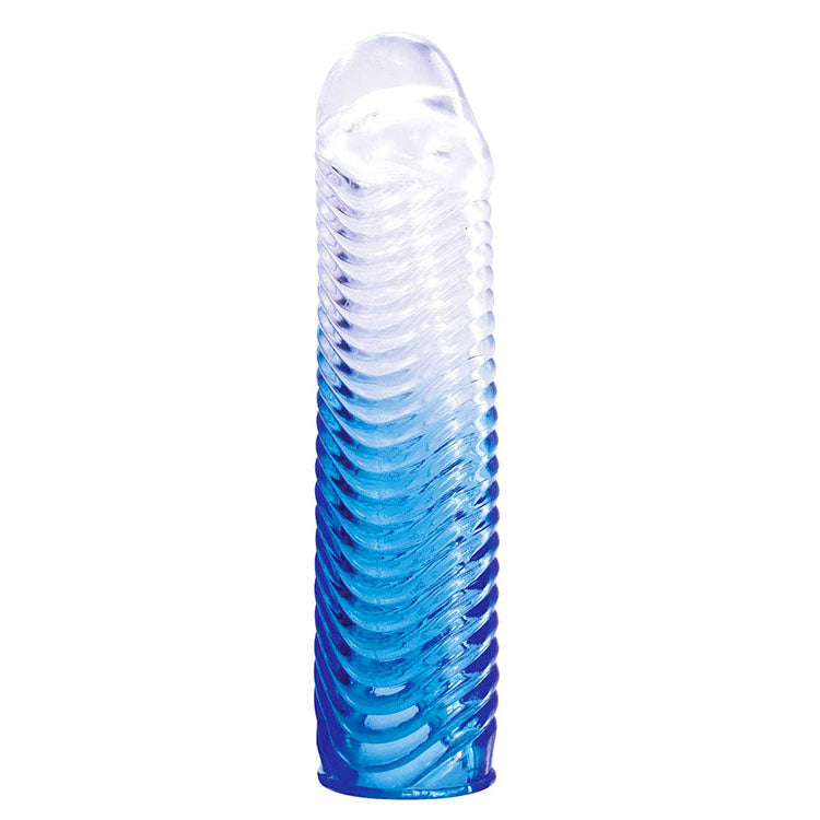 Adam & Eve Sleeves – Body-Safe Silicone – Blue Clear – Set of 4