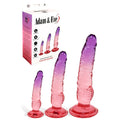 Adam & Eve Dongs – Body-Safe Silicone – Pink/Purple – Set of 3