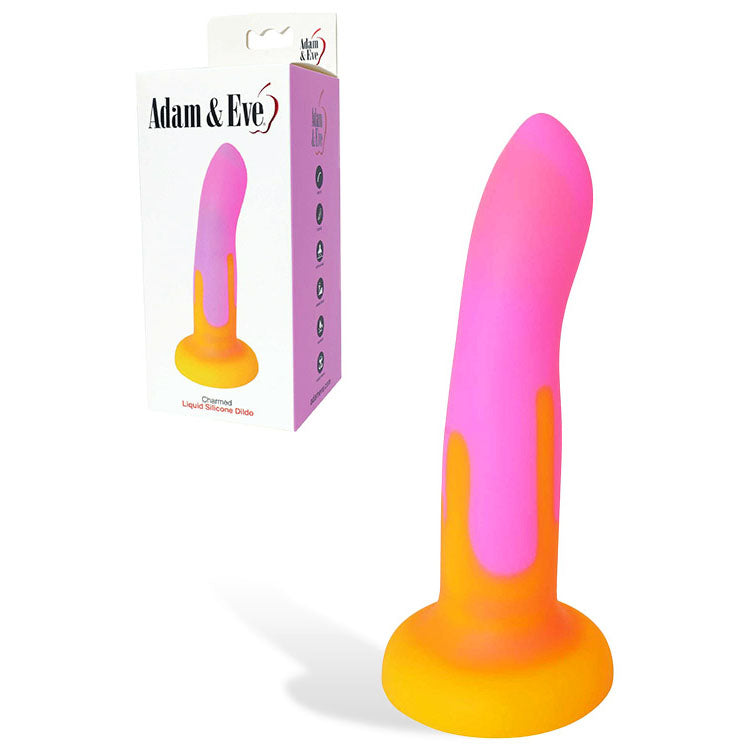 Adam & Eve Dongs – Body-Safe Silicone – Pink/Yellow – 16.5 cm