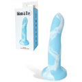 Adam & Eve Dongs – Body-Safe Silicone – Blue/White – 16.5 cm