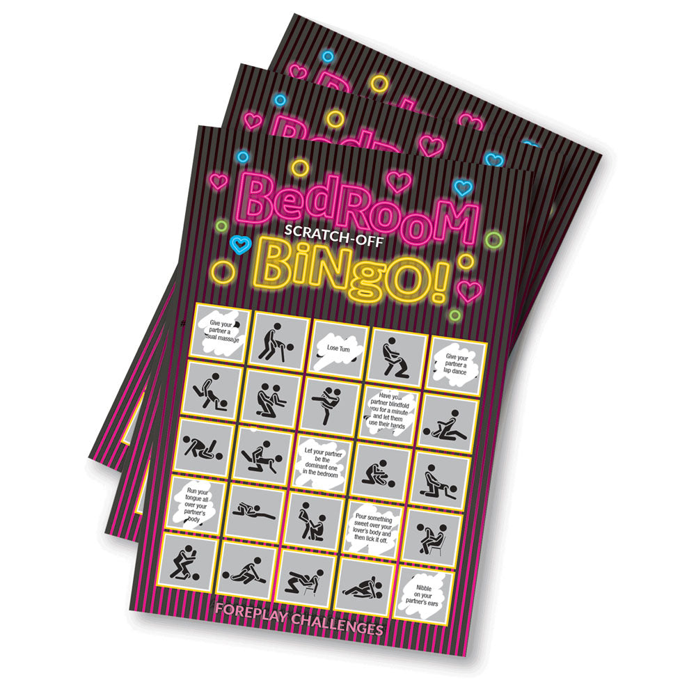 Bedroom Bingo - Interactive Foreplay Scratch-Off Cards for Couples