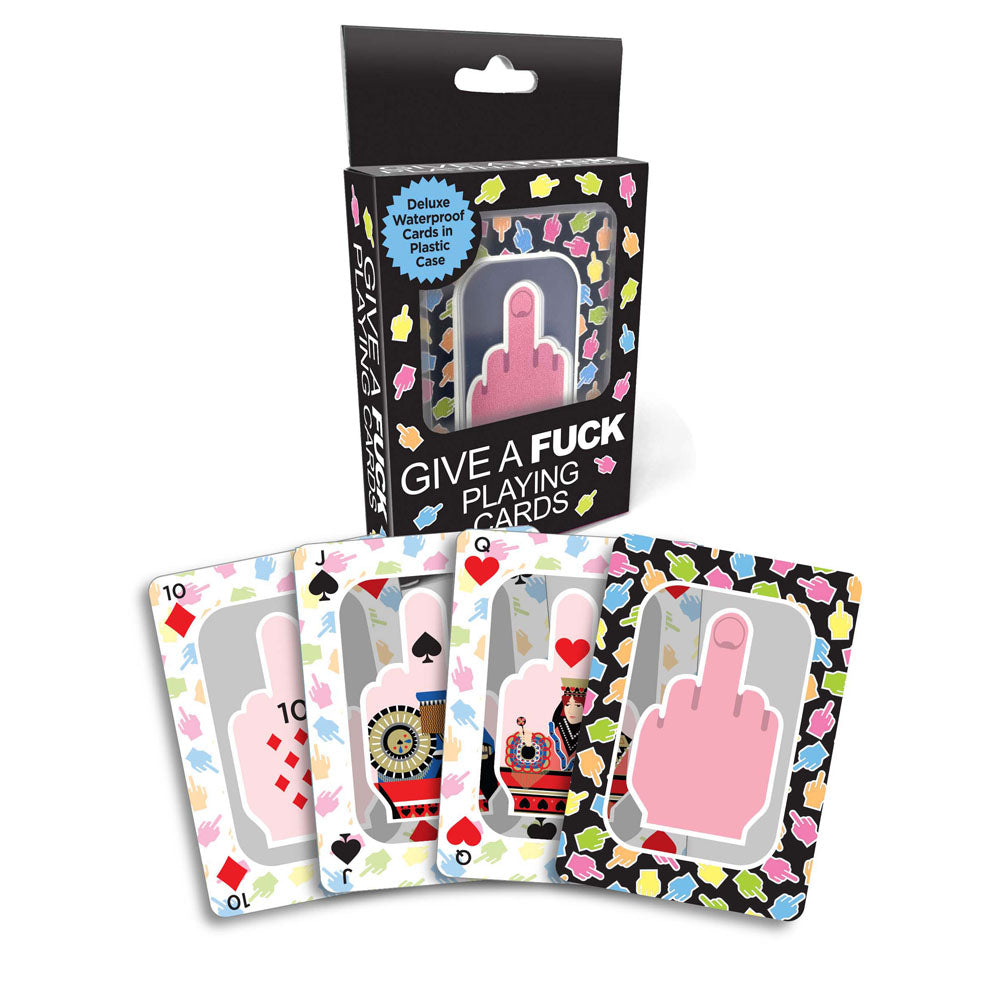 Waterproof Novelty Playing Cards – Give A F*ck Edition (Durable, Fun for All)