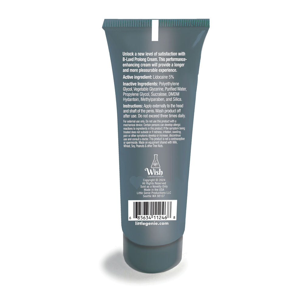 B-LUVD Erection Prolong Cream - Gentle Male Desensitising Formula - 59 ml Tube for Enhanced Performance