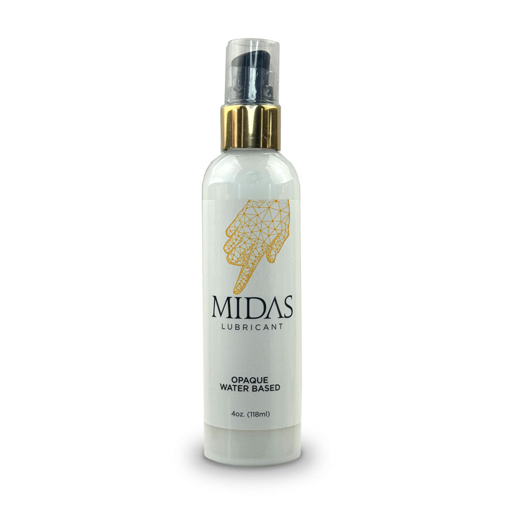 Midas Opaque Water-Based Lubricant – 118 ml – Safe and Sensual Water-Based Cum Lube for Enhanced Pleasure