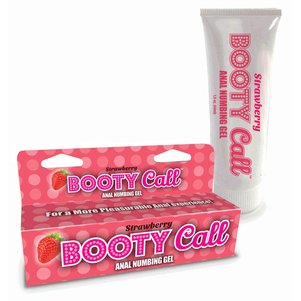 Booty Call Strawberry Flavored Anal Numbing Gel – 44 ml (1.5 oz) Tube for Enhanced Comfort and Pleasure