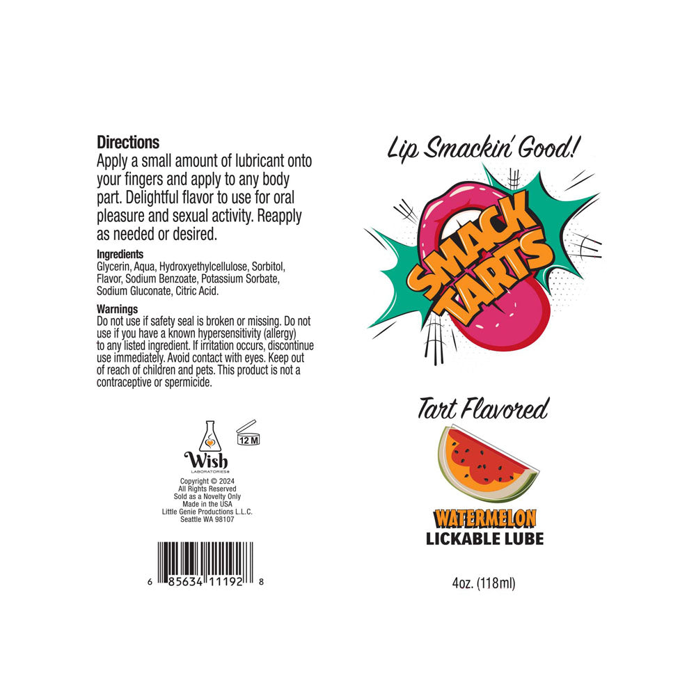 Smack Tarts Lubricant – Watermelon Flavor – 120 ml