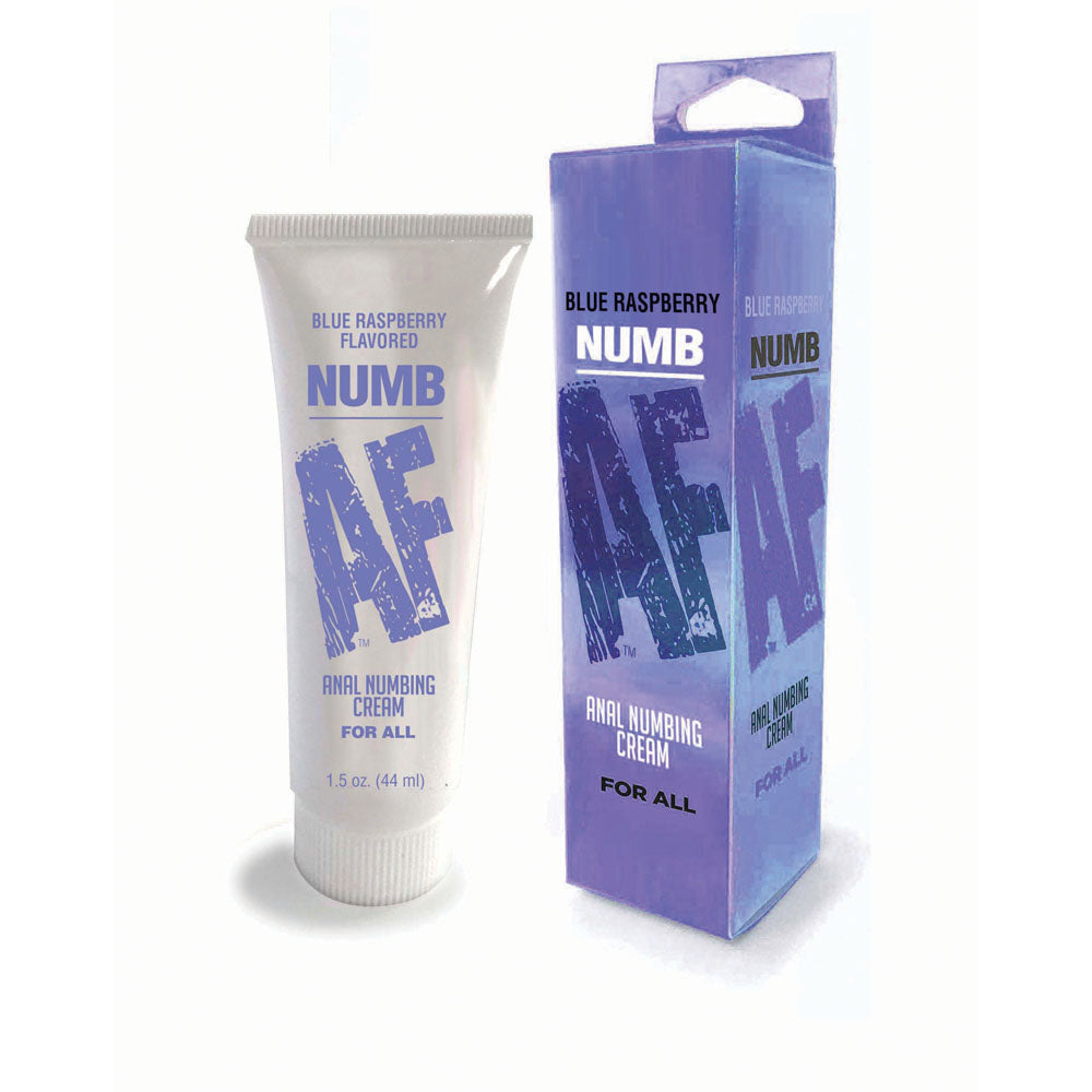 Numb AF - Blue Raspberry Flavored Anal Numbing Cream – 44 ml Tube (Body-Safe, Soothing Formula)