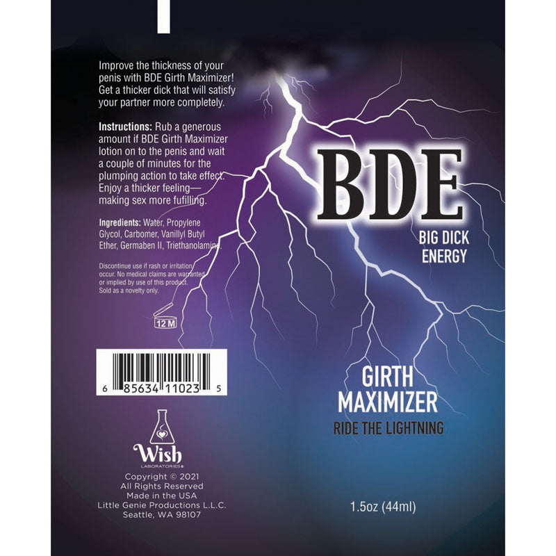 Big Dick Energy Girth Enhancement Cream - Gender-Neutral Male Enlargement Solution - 44 ml Tube