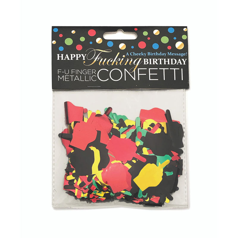 Happy Birthday FU Finger Confetti - Eco-Friendly Party Decoration