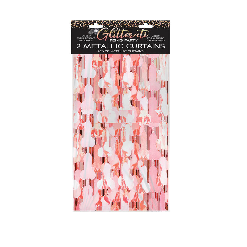 Glitterati - Gender-Neutral Foil Curtains for Parties - 2 Pack (Eye-Catching Party Decor)