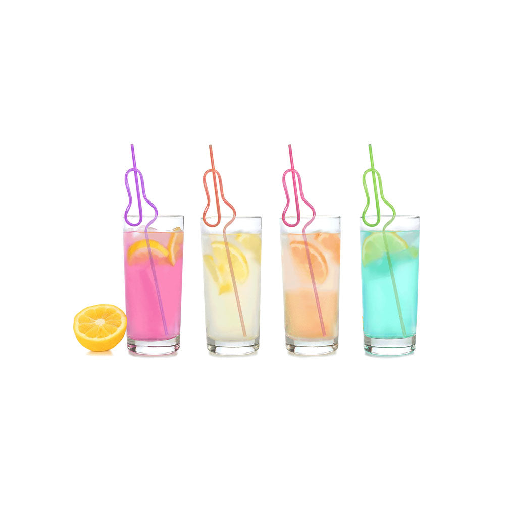 Glitterati Coloured Penis Silly Straws - Fun Hen's Party Accessories - 8 Pack
