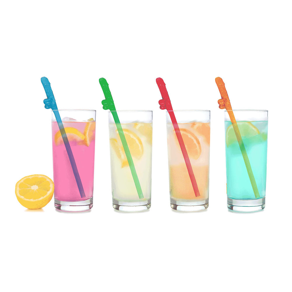 Super Fun Novelties – Coloured Party Straws – Multi-Coloured – 8 Pack