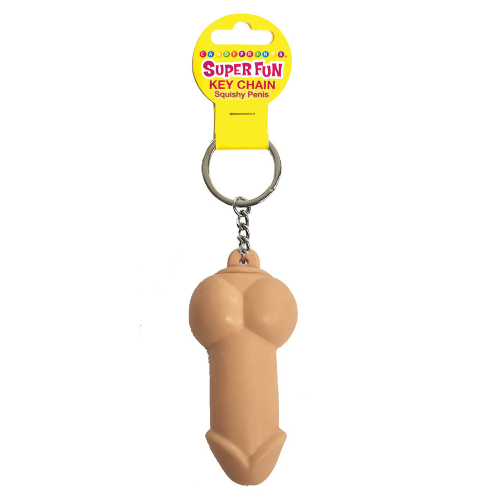 Super Fun Key Chain - Squishy Penis - Novelty Keychain (Gender-Neutral, Stress Relief, Fun Gift Idea)