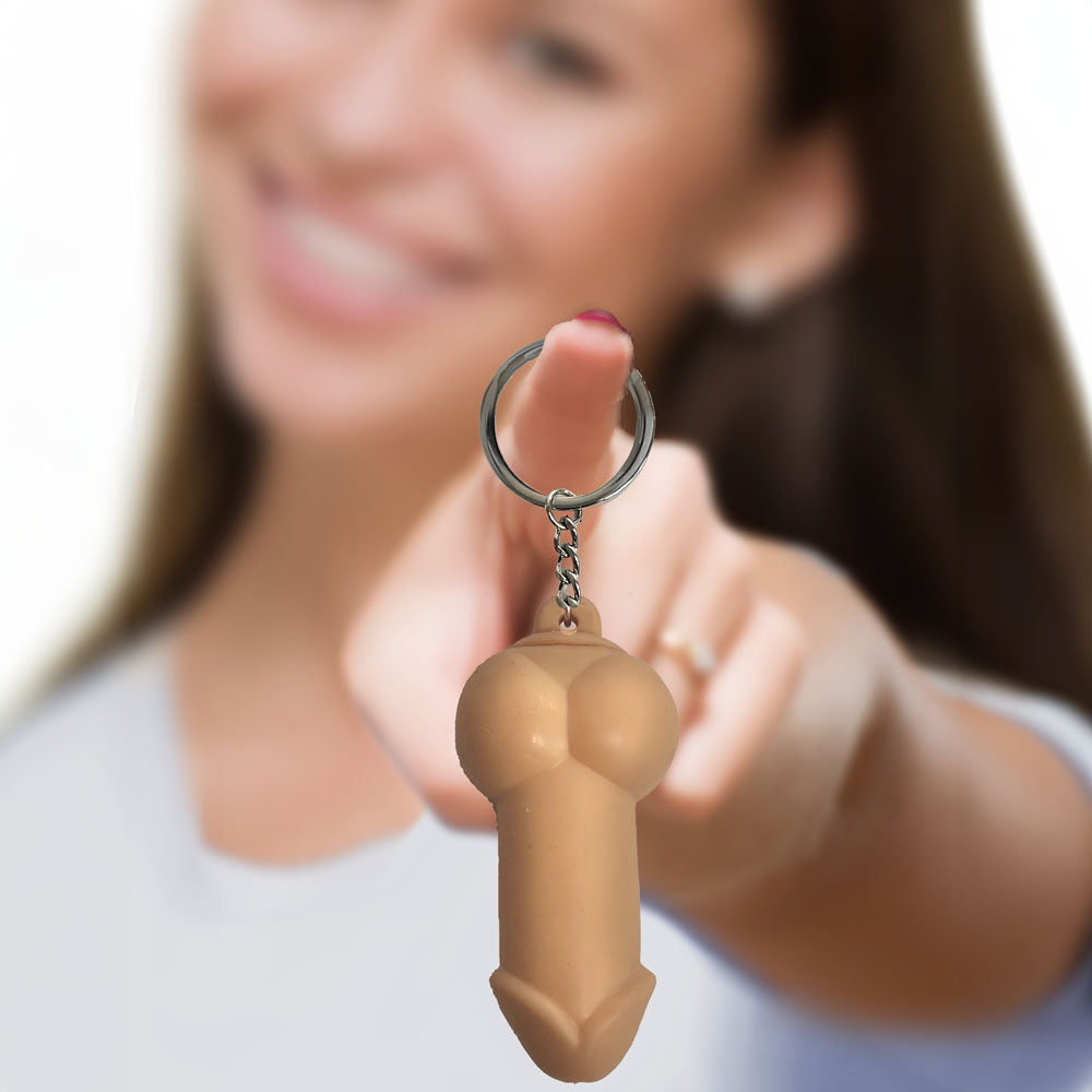 Super Fun Key Chain - Squishy Penis - Novelty Keychain (Gender-Neutral, Stress Relief, Fun Gift Idea)