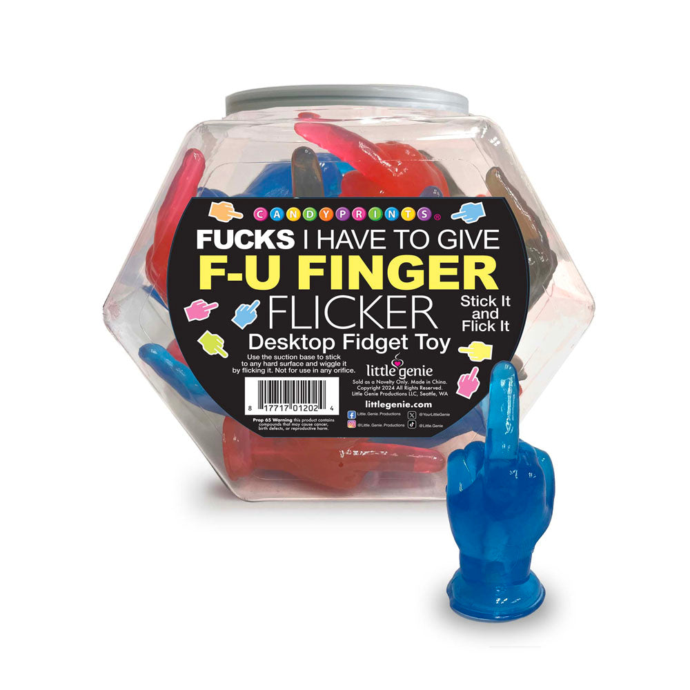 F-U Finger Flicker Novelty Fidget Toy – Display of 24 (Engaging Stress Relief for All)