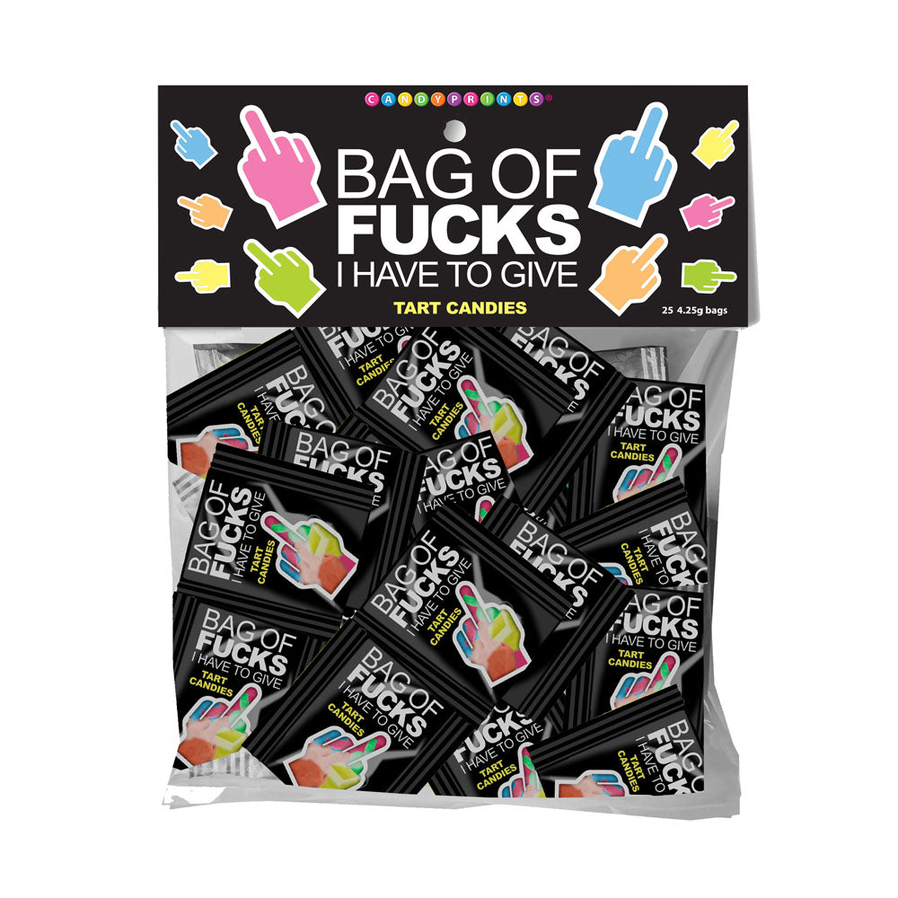 Bag Of Fucks Novelty Treats – Fruit Flavoured Lollies – 25 Mini Packs