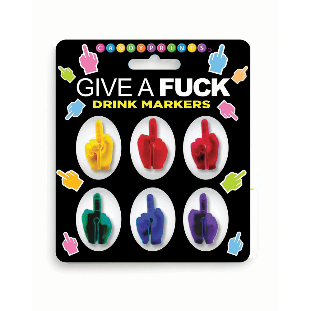 Give A Fuck Novelty Drink Markers – Set of 6