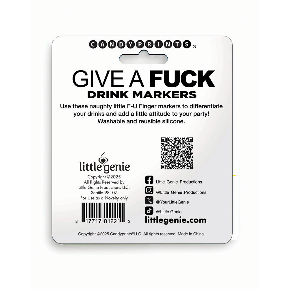Give A Fuck Novelty Drink Markers – Set of 6