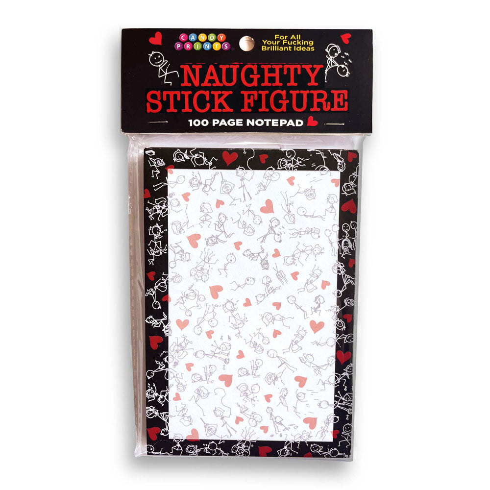 Naughty Stick Figure Notepad - Fun & Quirky 100-Page Novelty Notepad for All Ages