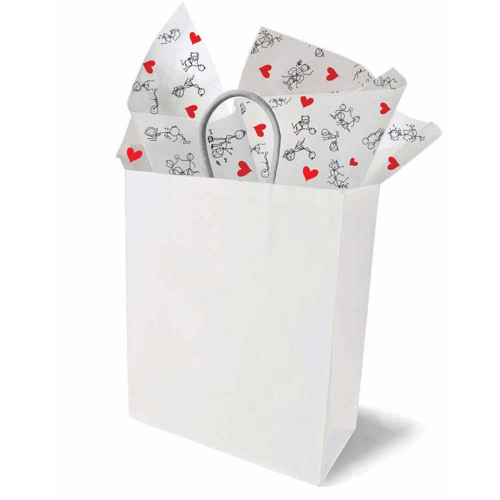 Naughty Stick Figure Tissue Paper Sheets - Fun Novelty Decoration - 6 Pack for Parties and Events