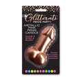 Glitterati Rose Gold Penis Candle - 10 cm Metallic Party Decor for Celebrations