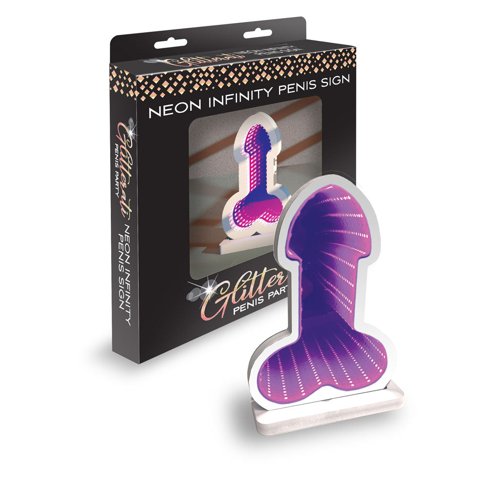 Glitterati Neon Infinity LED Penis Sign – Fun Novelty Light for Home Décor