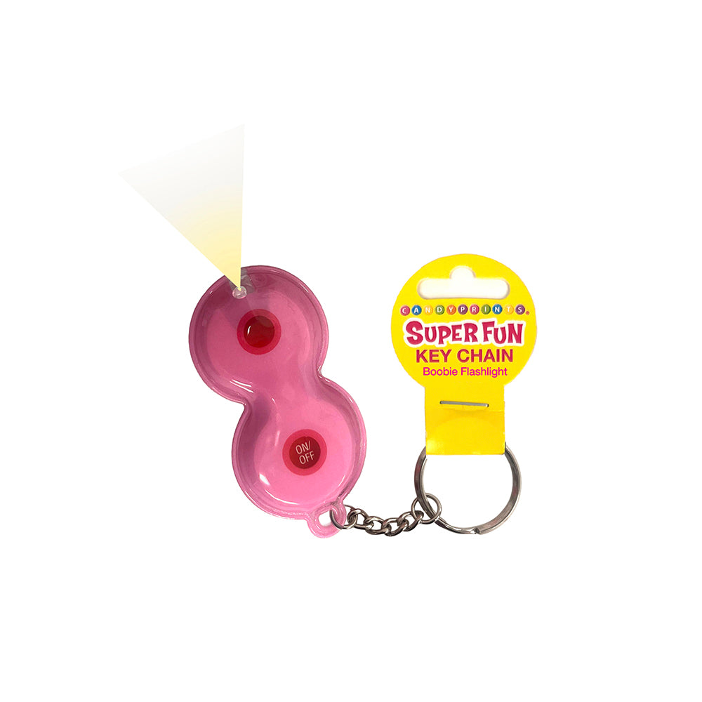 Super Fun boobie flashlight novelty keychain