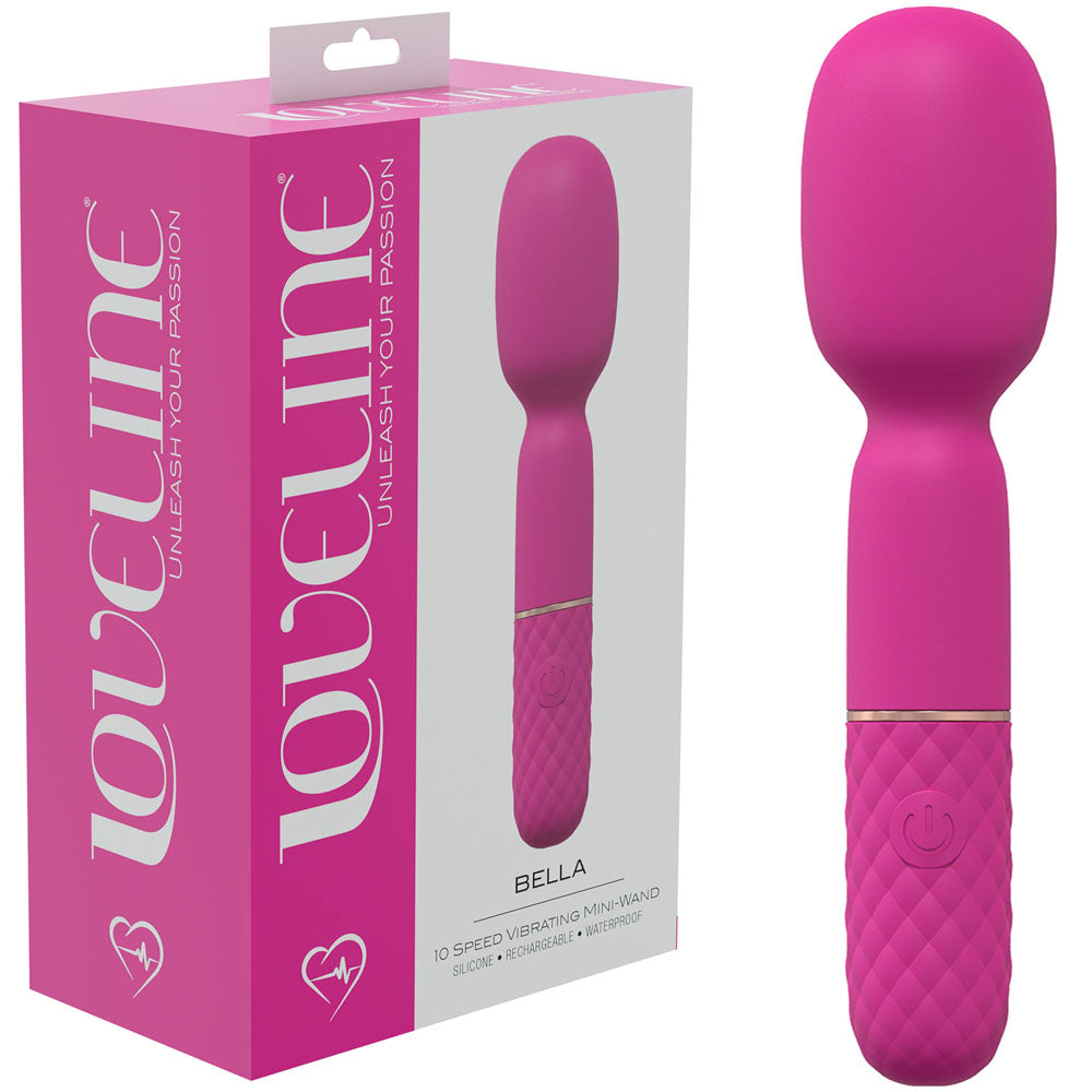 LOVELINE Bella - Pink USB Rechargeable Massage Wand - Body-Safe 14 cm Wellness Vibrator