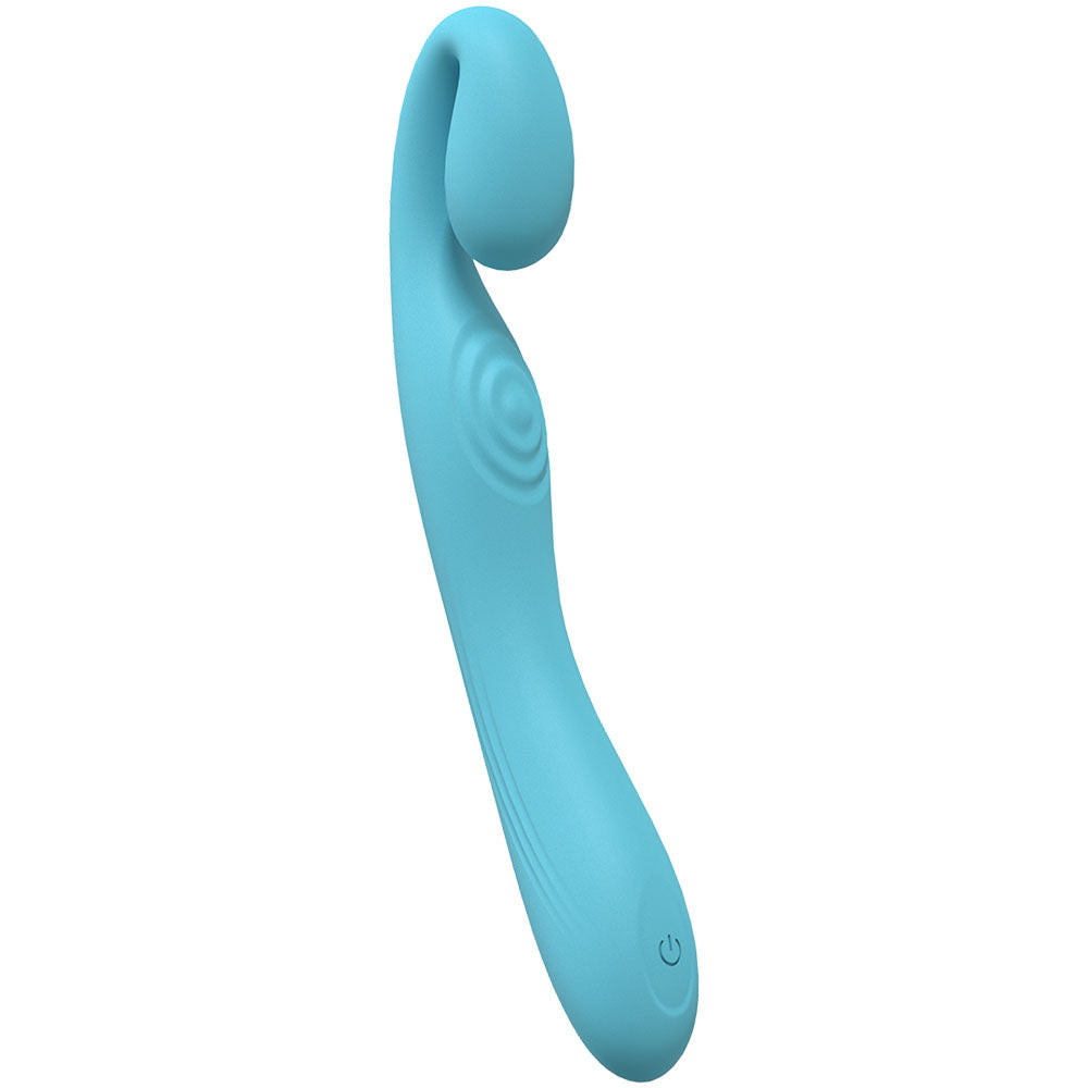 LOVELINE Obsession - 18.4 cm Body-Safe Silicone USB Rechargeable Vibrator - Blue