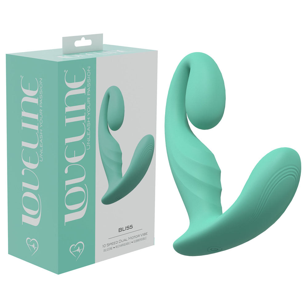 LOVELINE Bliss - Green 11.5 cm USB Rechargeable Body-Safe Silicone Vibrator