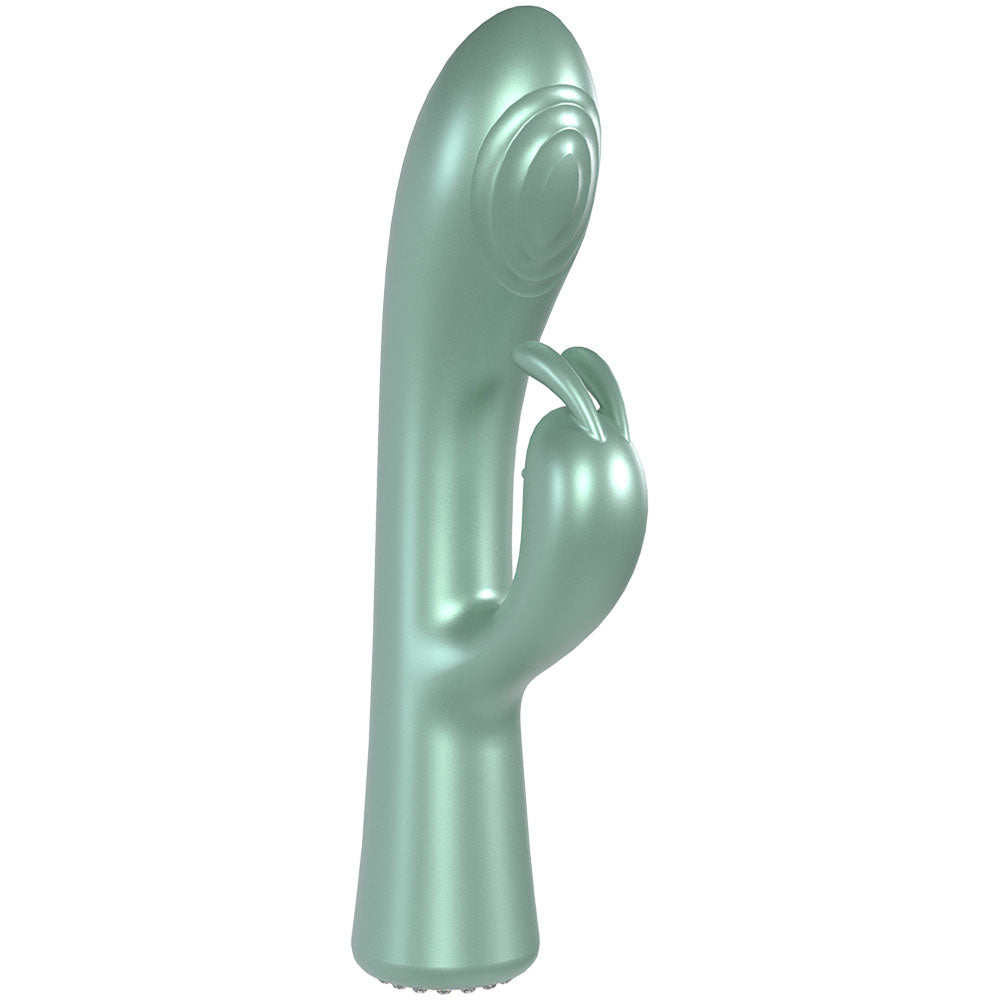 LOVELINE La Perla I - Pearlescent Green USB Rechargeable Rabbit Vibrator (19.2 cm, Body-Safe Silicone)