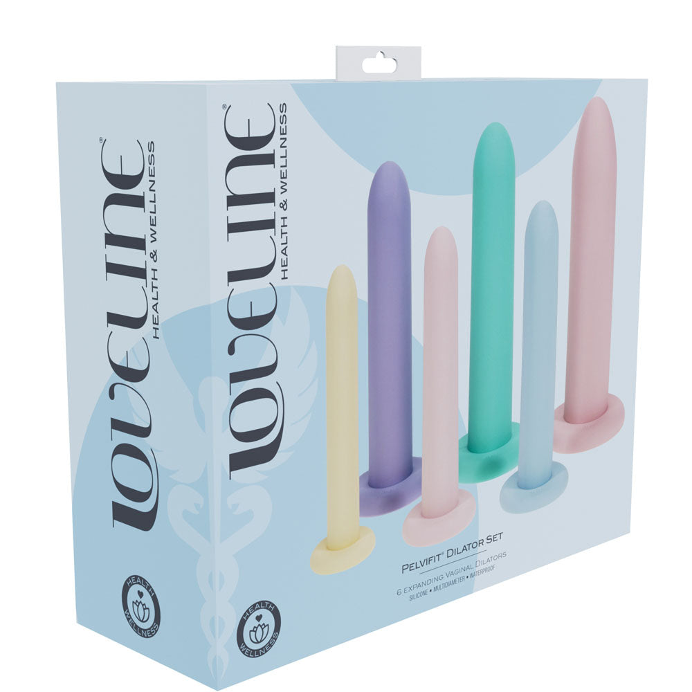 LOVELINE PelviFit Expanding Vaginal Dilator Set - 6 Sizes of Body-Safe Coloured Vaginal Dilators for Wellness and Comfort