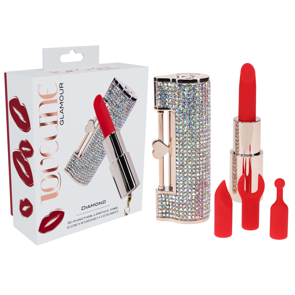 Loveline Vibrator – USB Rechargeable – Body-Safe Silicone – Red – 8.3 cm
