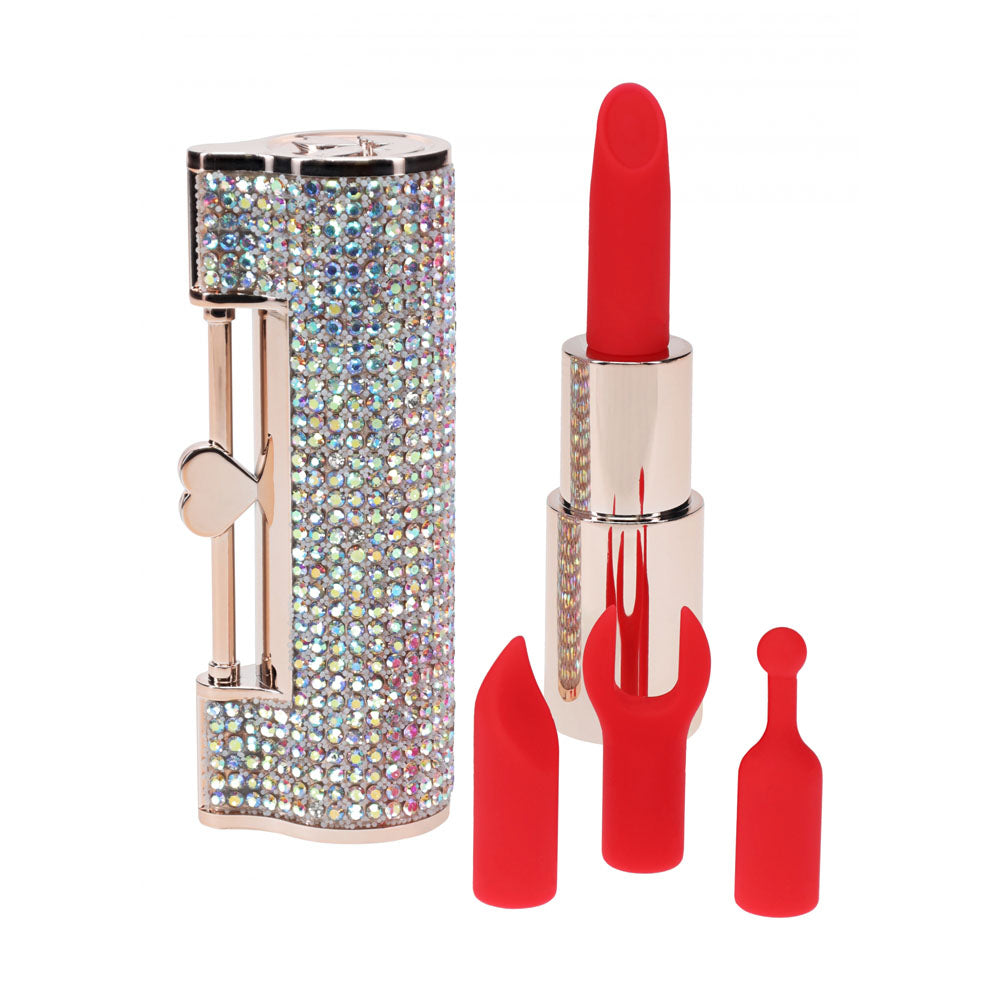Loveline Vibrator – USB Rechargeable – Body-Safe Silicone – Red – 8.3 cm