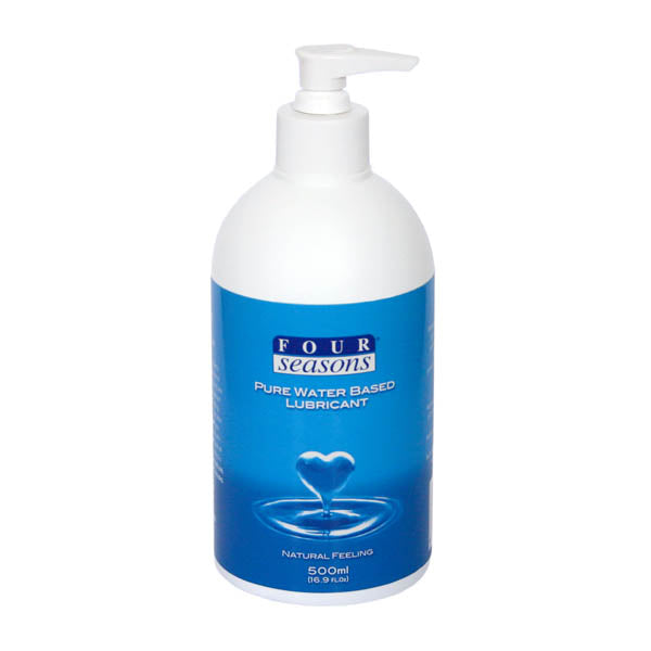Four Seasons Water-Based Personal Lubricant - 500 ml Pump Bottle for Enhanced Comfort and Pleasure