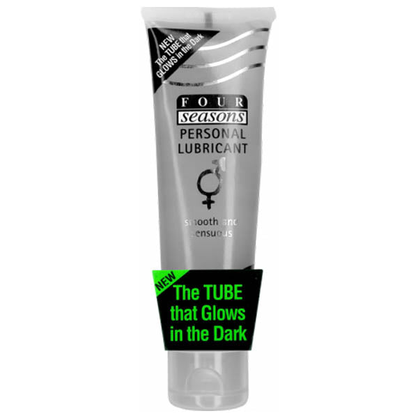 Glow N' Dark Personal Lubricant - Four Seasons Glow In The Dark Lubricant - 100 ml Tube (Body-Safe, Long-Lasting, Fun for All)
