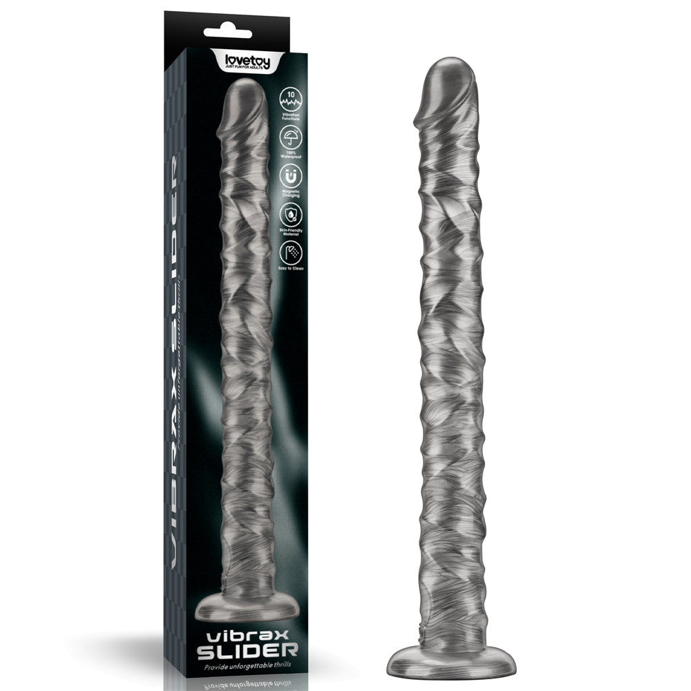 Intimelly DONG – Rechargeable, Body-Safe Silicone – Grey – 40.8 cm