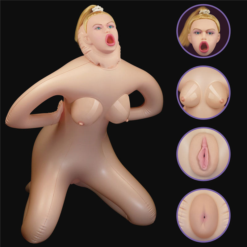 Fayola Body-Safe Inflatable Love Doll - Horny Cowgirl Design (Realistic and Durable)