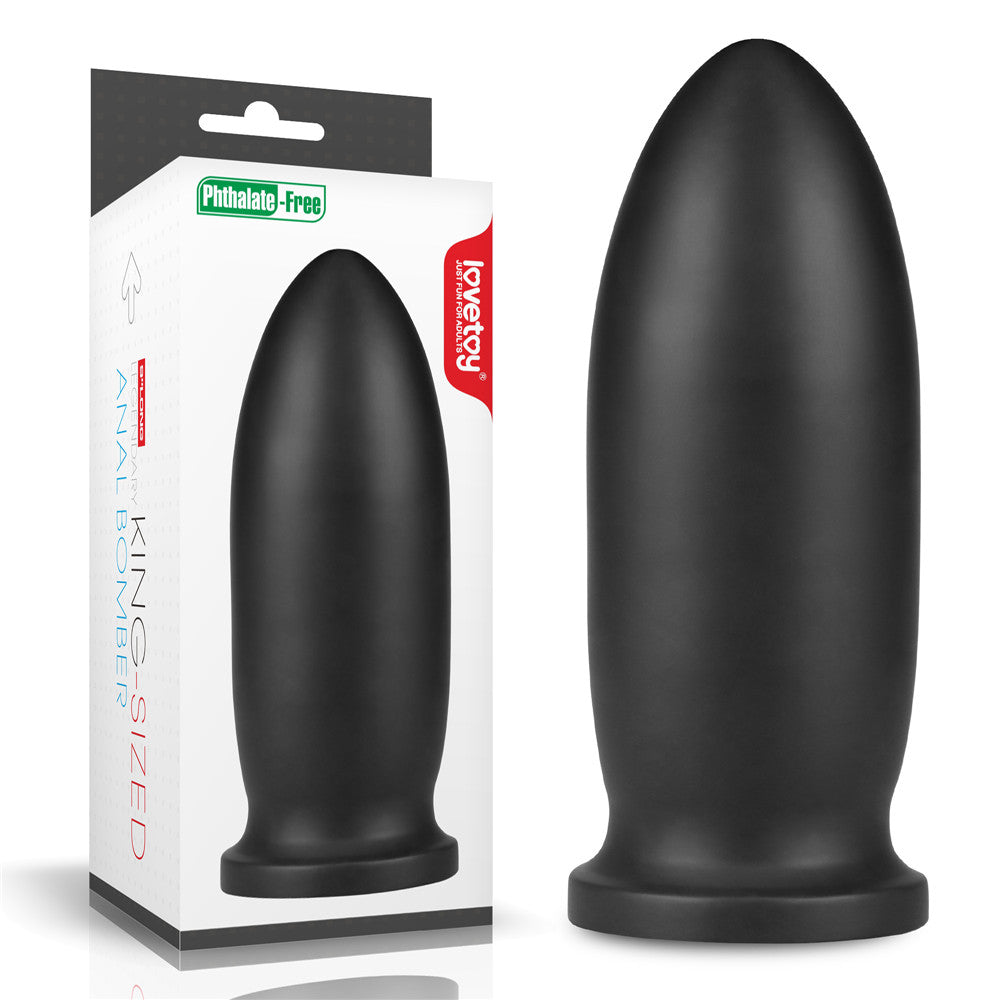 Intimelly Anal Toy – Mega Plug – Body-Safe Silicone – Black – 23 cm