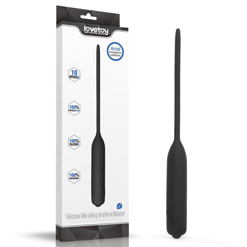Ultimate Body-Safe Silicone Vibrating Urethral Dilator - Black Sound (USB Rechargeable, 20 cm)