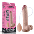 Cumming Softee Soft Ejaculation Cock with Balls - Flesh 9'' Squirting Dong (22.9 cm, Body-Safe Silicone)