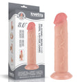 Sliding Skin Dual Layer Dong – Flesh 20 cm (8") Flexible Skin Pleasure Toy