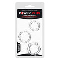 Power Plus Triple Beaded Cock Ring Set – Clear Male Enhancement Rings (Set of 3, Body-Safe Silicone)
