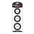 Power Plus Body-Safe Silicone Snug Ring Set - 3 Sizes in Black for Enhanced Pleasure and Comfort